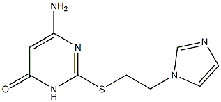 6-amino-2-{[2-(1H-imidazol-1-yl)ethyl]sulfanyl}-3,4-dihydropyrimidin-4-one 구조식 이미지