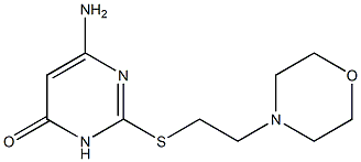 6-amino-2-{[2-(morpholin-4-yl)ethyl]sulfanyl}-3,4-dihydropyrimidin-4-one 구조식 이미지