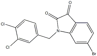 6-bromo-1-[(3,4-dichlorophenyl)methyl]-2,3-dihydro-1H-indole-2,3-dione 구조식 이미지