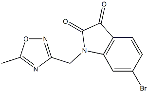 6-bromo-1-[(5-methyl-1,2,4-oxadiazol-3-yl)methyl]-2,3-dihydro-1H-indole-2,3-dione Structure