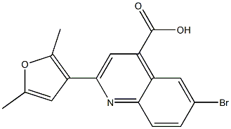 6-bromo-2-(2,5-dimethylfuran-3-yl)quinoline-4-carboxylic acid Structure