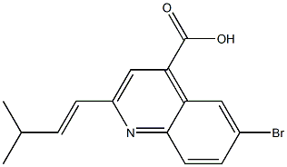 6-bromo-2-[(1E)-3-methylbut-1-enyl]quinoline-4-carboxylic acid Structure