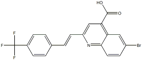 6-bromo-2-{(E)-2-[4-(trifluoromethyl)phenyl]vinyl}quinoline-4-carboxylic acid Structure