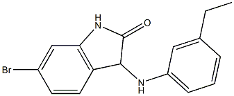 6-bromo-3-[(3-ethylphenyl)amino]-2,3-dihydro-1H-indol-2-one Structure