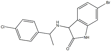 6-bromo-3-{[1-(4-chlorophenyl)ethyl]amino}-2,3-dihydro-1H-indol-2-one 구조식 이미지