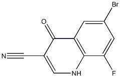 6-bromo-8-fluoro-4-oxo-1,4-dihydroquinoline-3-carbonitrile Structure