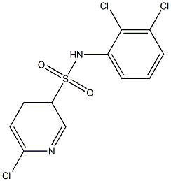 6-chloro-N-(2,3-dichlorophenyl)pyridine-3-sulfonamide 구조식 이미지