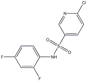 6-chloro-N-(2,4-difluorophenyl)pyridine-3-sulfonamide 구조식 이미지
