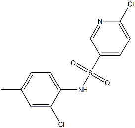 6-chloro-N-(2-chloro-4-methylphenyl)pyridine-3-sulfonamide Structure