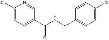 6-chloro-N-[(4-chlorophenyl)methyl]pyridine-3-carboxamide Structure