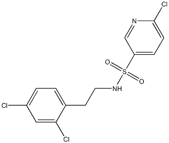 6-chloro-N-[2-(2,4-dichlorophenyl)ethyl]pyridine-3-sulfonamide Structure