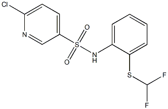 6-chloro-N-{2-[(difluoromethyl)sulfanyl]phenyl}pyridine-3-sulfonamide 구조식 이미지