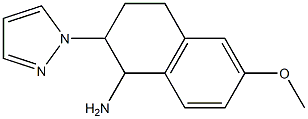 6-methoxy-2-(1H-pyrazol-1-yl)-1,2,3,4-tetrahydronaphthalen-1-amine 구조식 이미지