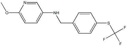 6-methoxy-N-({4-[(trifluoromethyl)sulfanyl]phenyl}methyl)pyridin-3-amine Structure