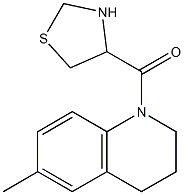 6-methyl-1-(1,3-thiazolidin-4-ylcarbonyl)-1,2,3,4-tetrahydroquinoline 구조식 이미지