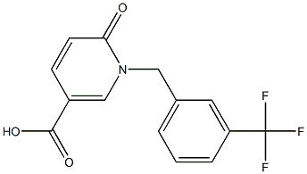 6-oxo-1-{[3-(trifluoromethyl)phenyl]methyl}-1,6-dihydropyridine-3-carboxylic acid 구조식 이미지