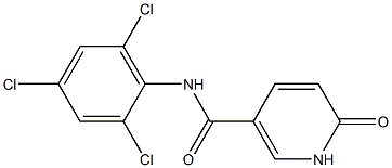 6-oxo-N-(2,4,6-trichlorophenyl)-1,6-dihydropyridine-3-carboxamide 구조식 이미지