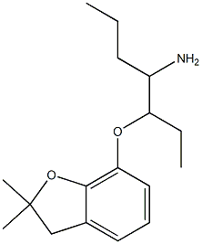 7-[(4-aminoheptan-3-yl)oxy]-2,2-dimethyl-2,3-dihydro-1-benzofuran 구조식 이미지