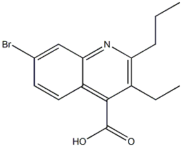 7-bromo-3-ethyl-2-propylquinoline-4-carboxylic acid Structure