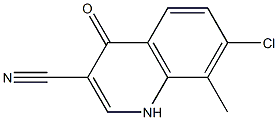 7-chloro-8-methyl-4-oxo-1,4-dihydroquinoline-3-carbonitrile Structure