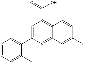 7-fluoro-2-(2-methylphenyl)quinoline-4-carboxylic acid 구조식 이미지