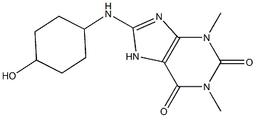 8-[(4-hydroxycyclohexyl)amino]-1,3-dimethyl-2,3,6,7-tetrahydro-1H-purine-2,6-dione 구조식 이미지