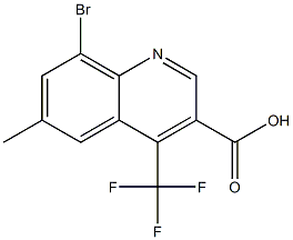 8-bromo-6-methyl-4-(trifluoromethyl)quinoline-3-carboxylic acid 구조식 이미지