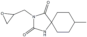 8-methyl-3-(oxiran-2-ylmethyl)-1,3-diazaspiro[4.5]decane-2,4-dione Structure