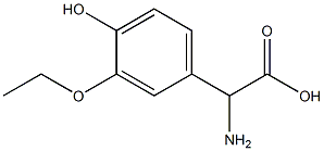 amino(3-ethoxy-4-hydroxyphenyl)acetic acid Structure