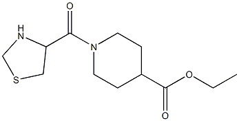 ethyl 1-(1,3-thiazolidin-4-ylcarbonyl)piperidine-4-carboxylate Structure
