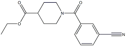 ethyl 1-[(3-cyanophenyl)carbonyl]piperidine-4-carboxylate 구조식 이미지