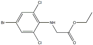 ethyl 2-[(4-bromo-2,6-dichlorophenyl)amino]acetate 구조식 이미지