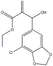 ethyl 2-[(7-chloro-2H-1,3-benzodioxol-5-yl)(hydroxy)methyl]prop-2-enoate 구조식 이미지