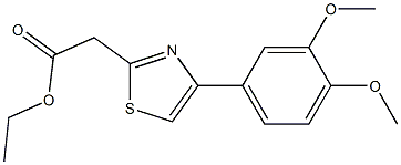 ethyl 2-[4-(3,4-dimethoxyphenyl)-1,3-thiazol-2-yl]acetate 구조식 이미지