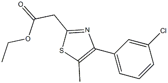 ethyl 2-[4-(3-chlorophenyl)-5-methyl-1,3-thiazol-2-yl]acetate Structure