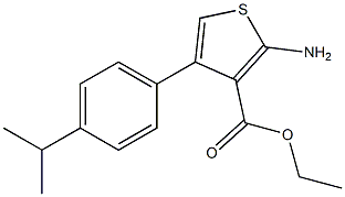 ethyl 2-amino-4-[4-(propan-2-yl)phenyl]thiophene-3-carboxylate 구조식 이미지