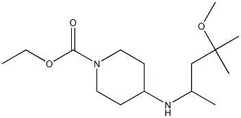 ethyl 4-[(4-methoxy-4-methylpentan-2-yl)amino]piperidine-1-carboxylate 구조식 이미지