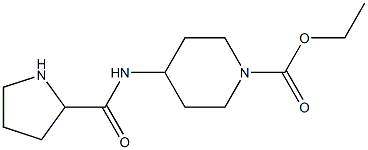 ethyl 4-[(pyrrolidin-2-ylcarbonyl)amino]piperidine-1-carboxylate Structure