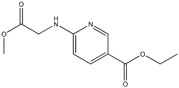 ethyl 6-[(2-methoxy-2-oxoethyl)amino]pyridine-3-carboxylate 구조식 이미지