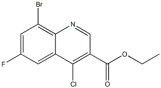 ethyl 8-bromo-4-chloro-6-fluoroquinoline-3-carboxylate Structure
