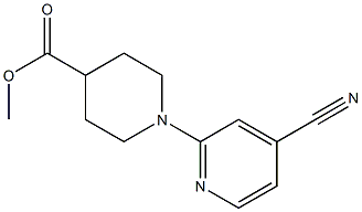 methyl 1-(4-cyanopyridin-2-yl)piperidine-4-carboxylate Structure