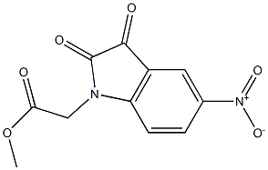 methyl 2-(5-nitro-2,3-dioxo-2,3-dihydro-1H-indol-1-yl)acetate 구조식 이미지