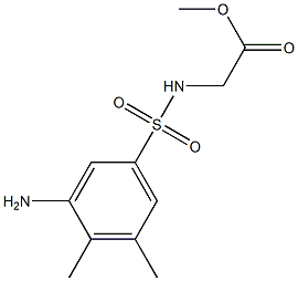 methyl 2-[(3-amino-4,5-dimethylbenzene)sulfonamido]acetate 구조식 이미지