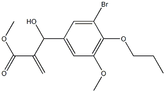 methyl 2-[(3-bromo-5-methoxy-4-propoxyphenyl)(hydroxy)methyl]prop-2-enoate Structure