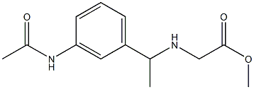 methyl 2-{[1-(3-acetamidophenyl)ethyl]amino}acetate 구조식 이미지