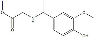 methyl 2-{[1-(4-hydroxy-3-methoxyphenyl)ethyl]amino}acetate 구조식 이미지