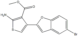 methyl 2-amino-4-(5-bromo-1-benzofuran-2-yl)thiophene-3-carboxylate 구조식 이미지