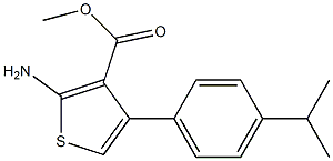 methyl 2-amino-4-[4-(propan-2-yl)phenyl]thiophene-3-carboxylate 구조식 이미지