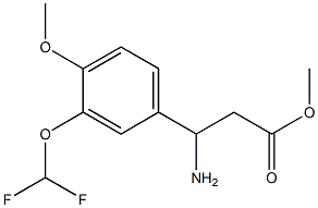 methyl 3-amino-3-[3-(difluoromethoxy)-4-methoxyphenyl]propanoate Structure