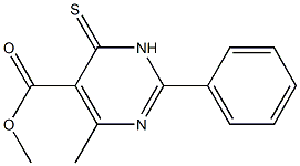 methyl 4-methyl-2-phenyl-6-thioxo-1,6-dihydropyrimidine-5-carboxylate Structure